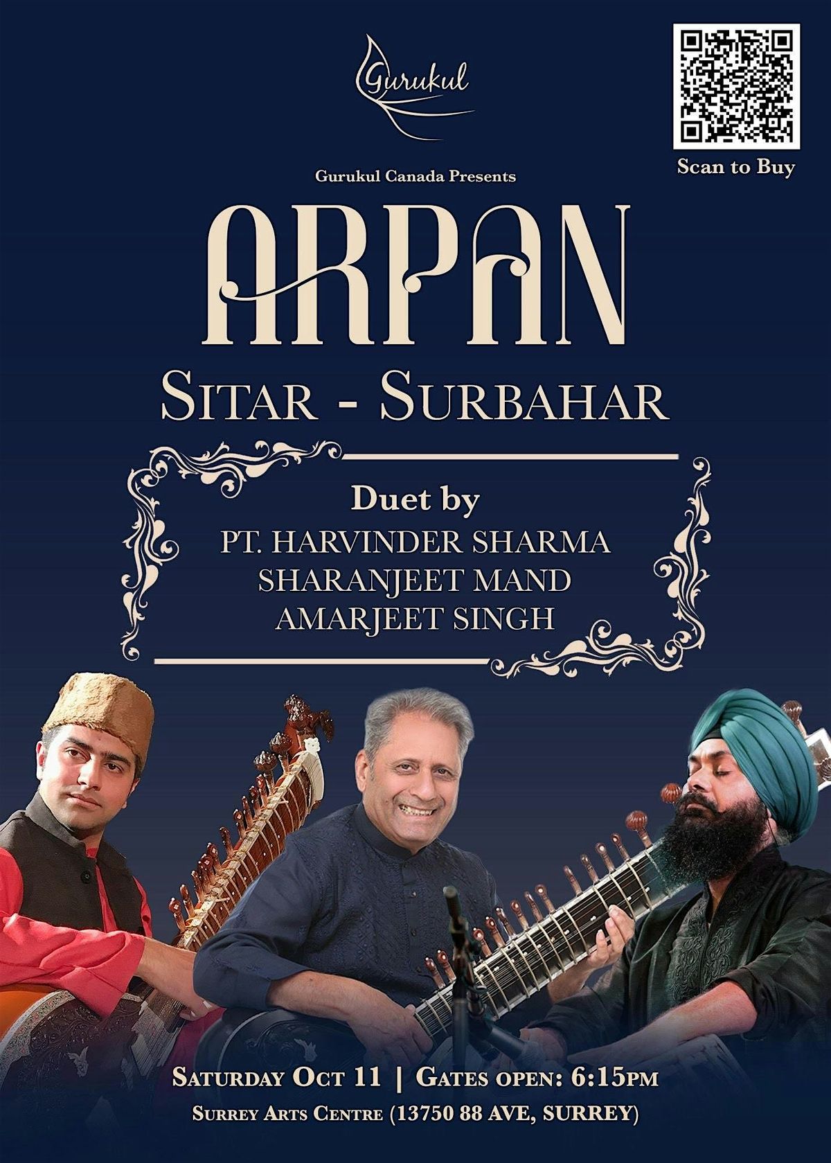 Sitar Surbahar Duet - Arpan, 11 October | Event in Surrey | AllEvents