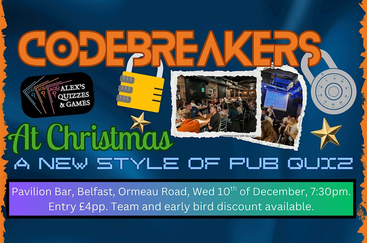 CodeBreakers - A Pub Quiz (Christmas Special), 10 December | Event in Ormeau | AllEvents