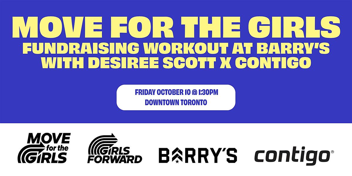 MFTG Fundraising Workout at Barry's with Desiree Scott x Contigo, 10 October | Event in Toronto | AllEvents