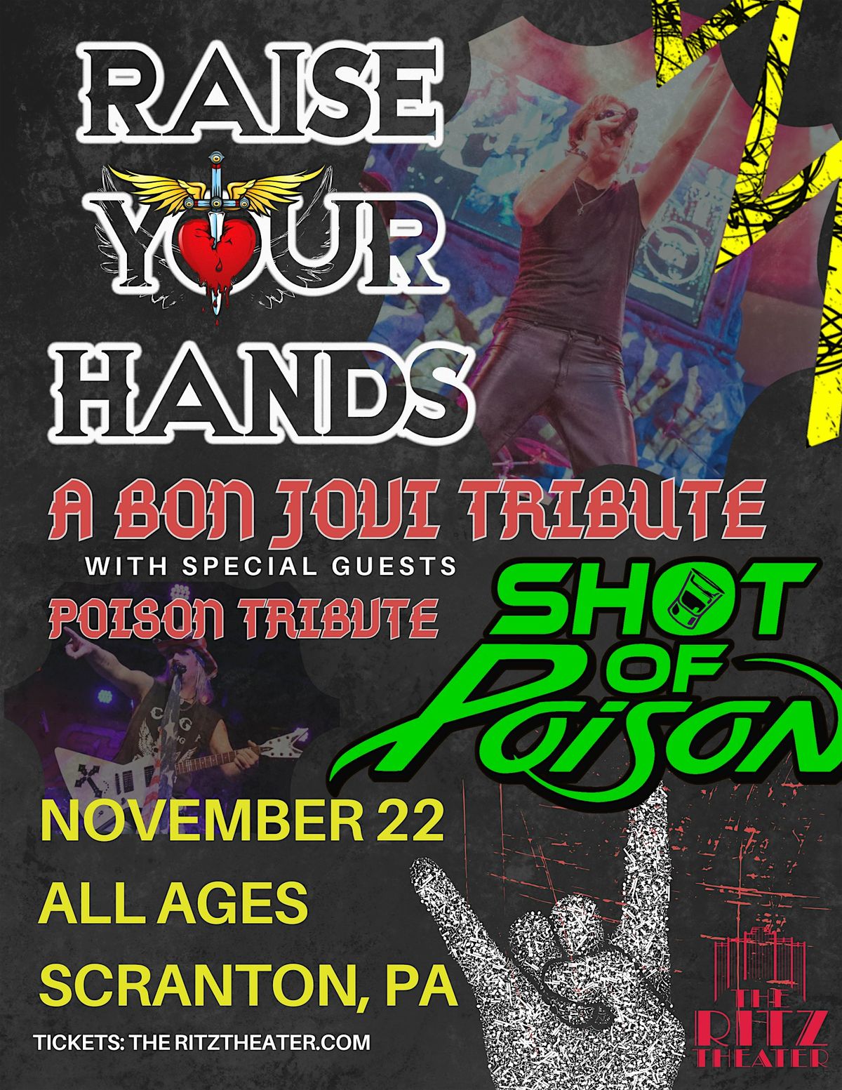 Raise Your Hands & Shot of Poison: Tribute to Bon Jovi and Poison, 22 November | Event in Scranton | AllEvents