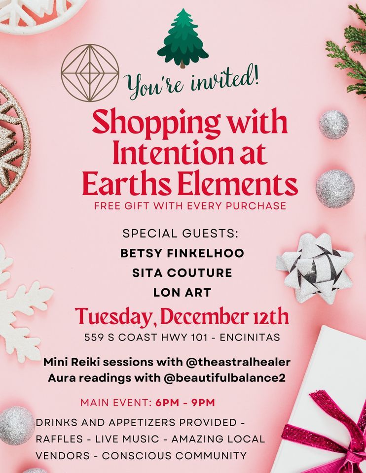 Shopping with Intention, Earth's Elements (Encinitas), December 12 2023
