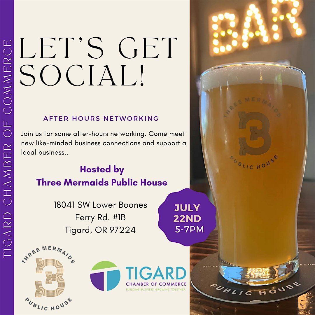 After Hours Hosted by Three Mermaids Public House, 22 July | Event in Tigard | AllEvents