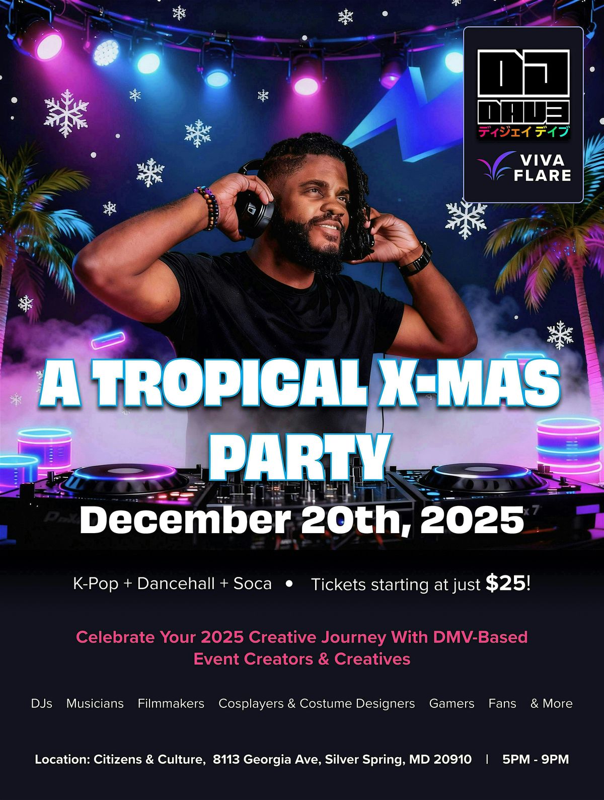 VivaFlare Launch Party - K-Pop & Caribbean Music X-Mas Mix, 20 December | Event in Silver Spring | AllEvents