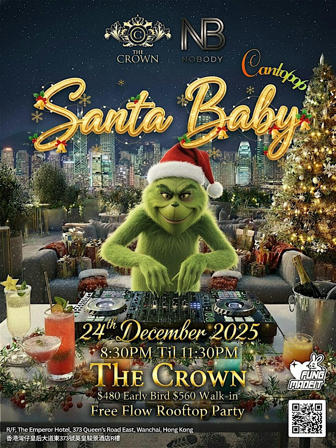 Santa Baby | Cantopop Rooftop Party @ The Crown, 24 December | Event in Hong Kong | AllEvents