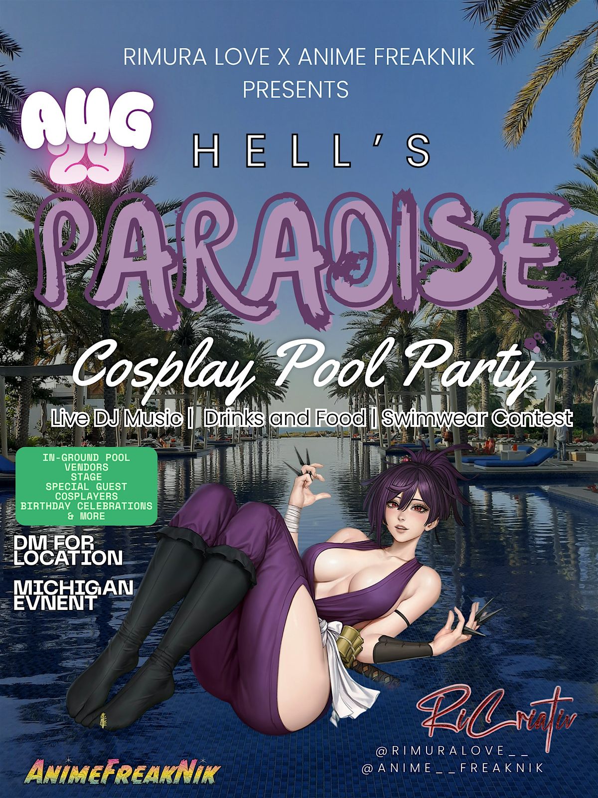 Hells Paradise Cosplay Pool Party, 29 August | AllEvents