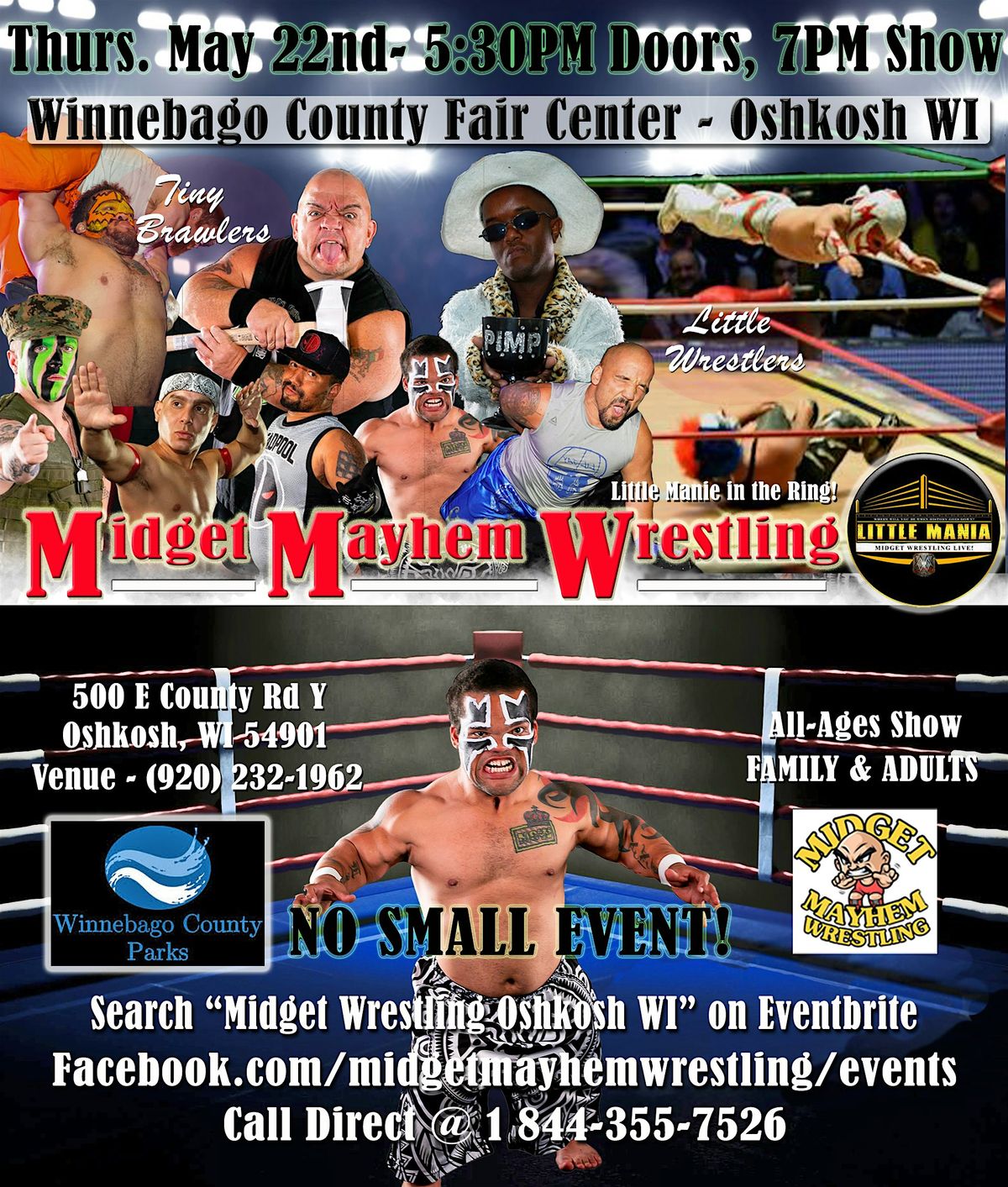 Midget Mayhem Little Mania Wrestling LIVE! Oshkosh WI (All-Ages) | Event in Oshkosh | AllEvents