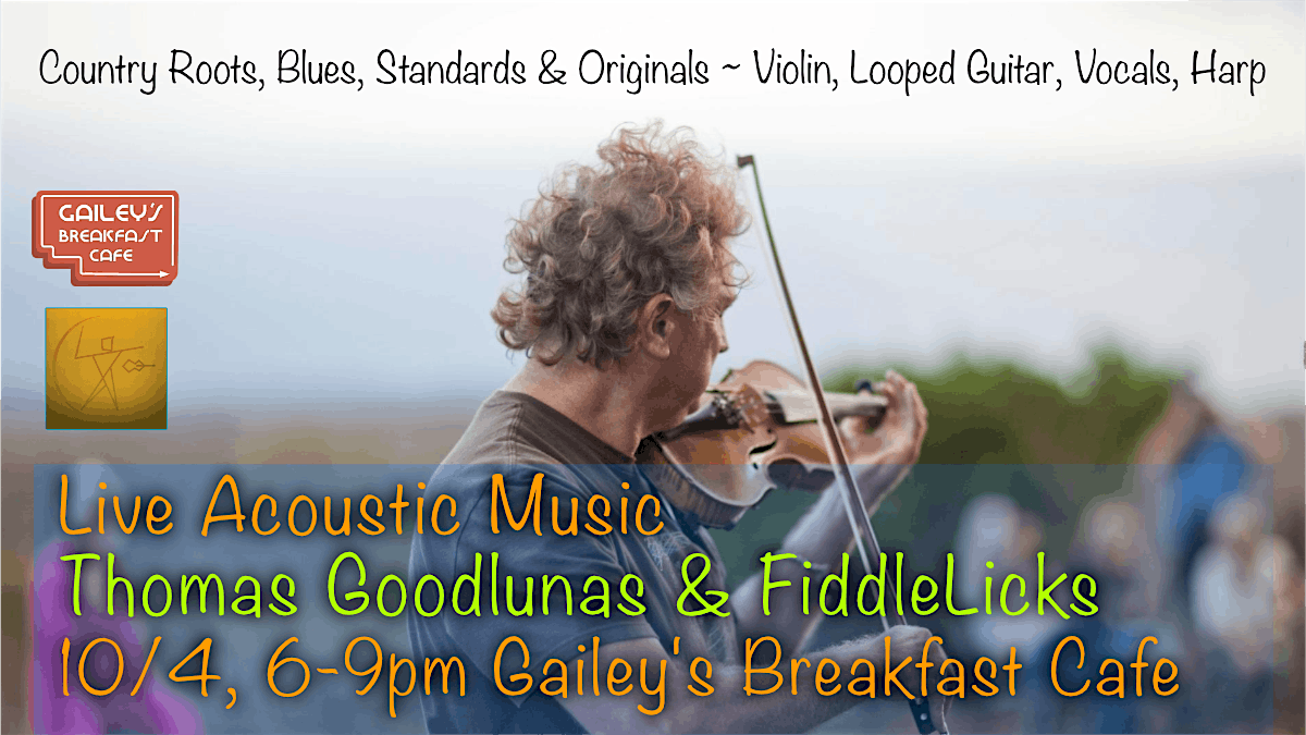 Thomas Goodlunas & FiddleLicks ~ Live Acoustic Goodness! | Event in Springfield | AllEvents
