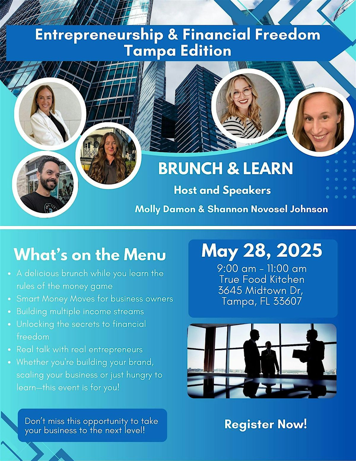 Brunch & Learn: Entrepreneurship  and Financial Freedom Tampa Edition, 28 May | Event in Tampa | AllEvents