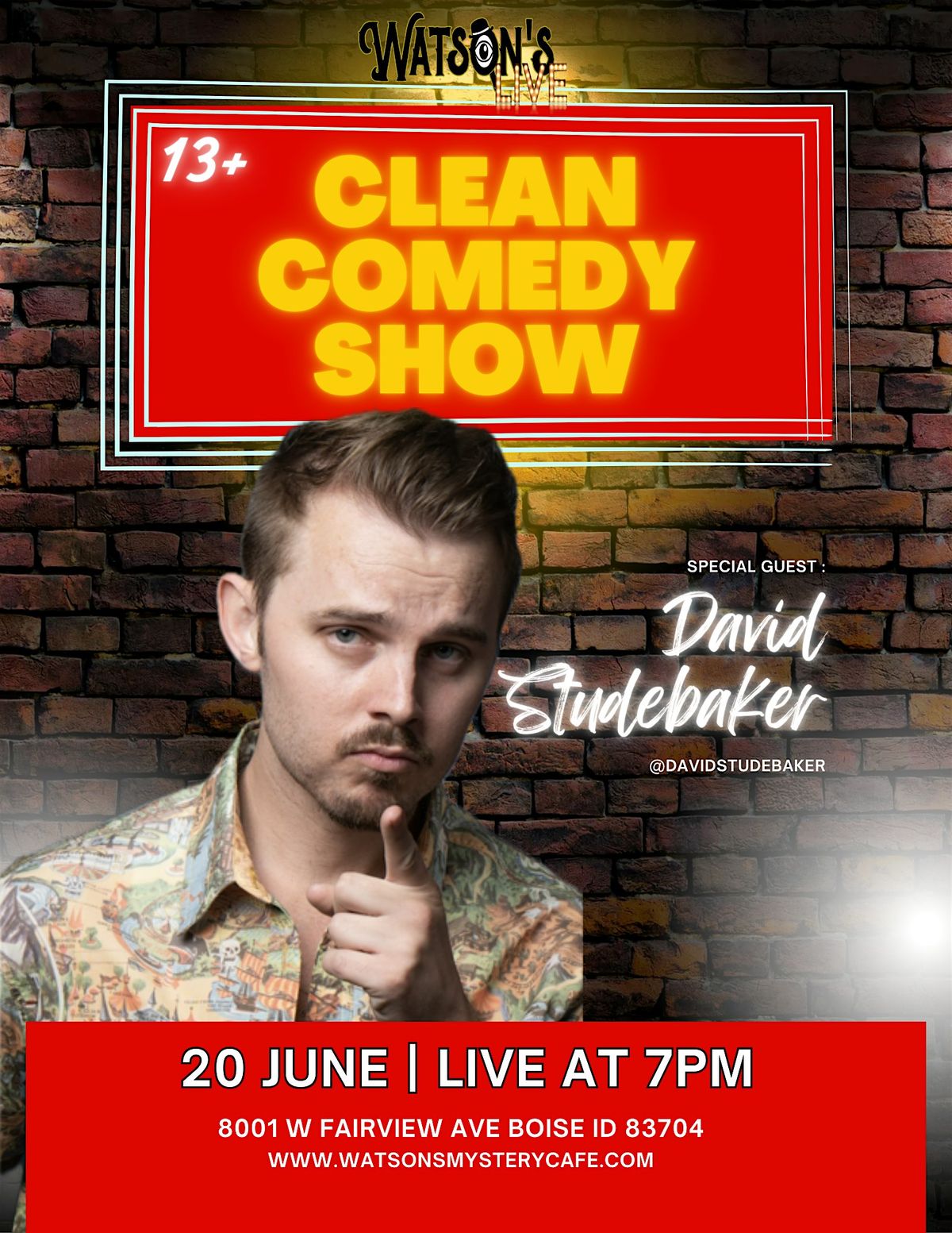 David Studebaker: Clean Comedy Show | Event in BOISE | AllEvents