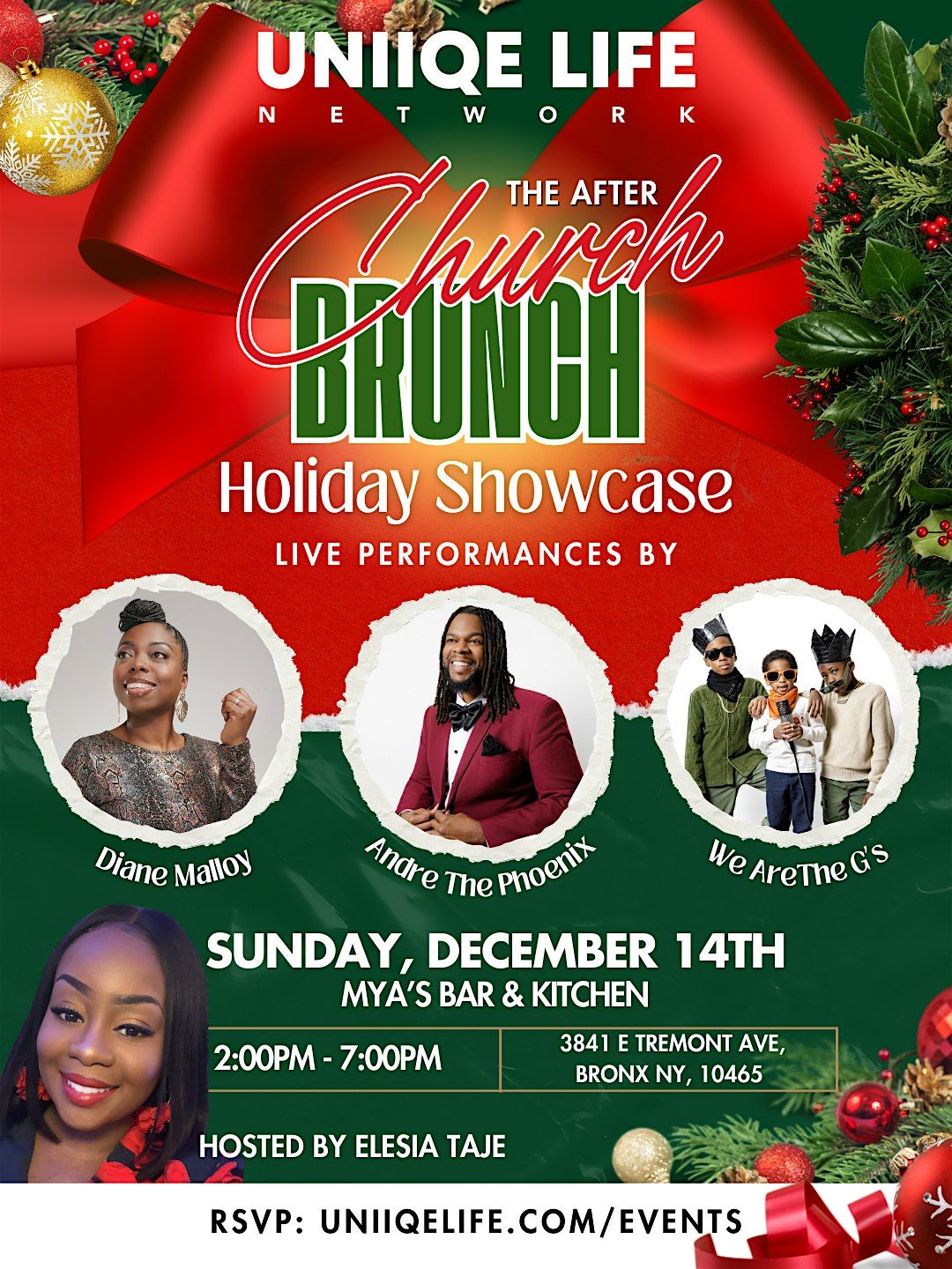 The After Church Brunch Presents  The Uniiqe Holiday Showcase, 14 December | Event in The Bronx | AllEvents
