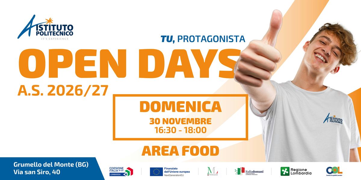 OPEN DAY ISTITUTO POLITECNICO per anno scolastico 26-27, 30 November | Event in Grumello del Monte | AllEvents