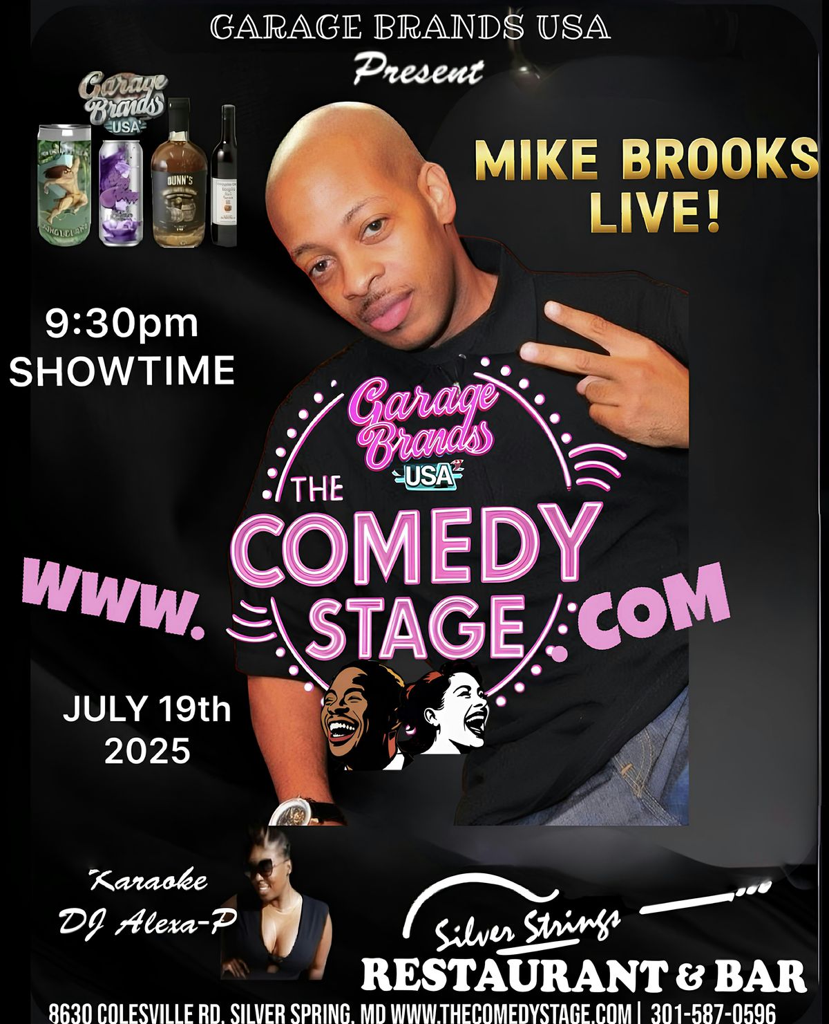 1ST TIME IN SILVER SPRING!!    MIKE BROOKS & FRIENDS LIVE @THE COMEDY STAGE, 19 July | Event in Silver Spring