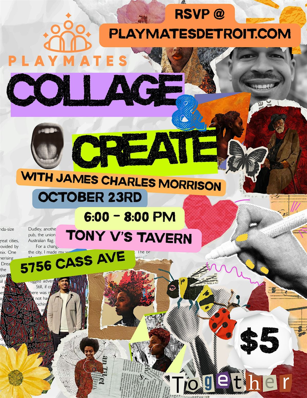 Collage and Create with James Charles Morrison, 23 October | Event in Detroit | AllEvents