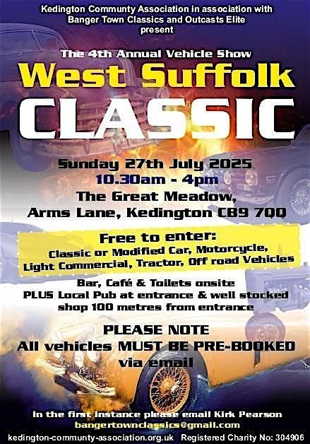 West Suffolk Classic 2025, 27 July | Event in Kedington | AllEvents