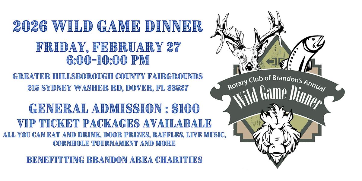 50th Annual  Rotary Club of Brandon's Wild Game Dinner, 27 February | Event in Dover | AllEvents