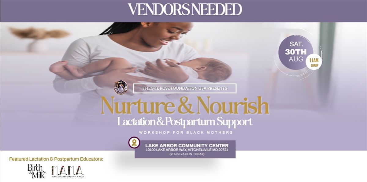 Vendors Needed: Lactation and Postpartum Support Workshop, 30 August | Event in Mitchellville | AllEvents