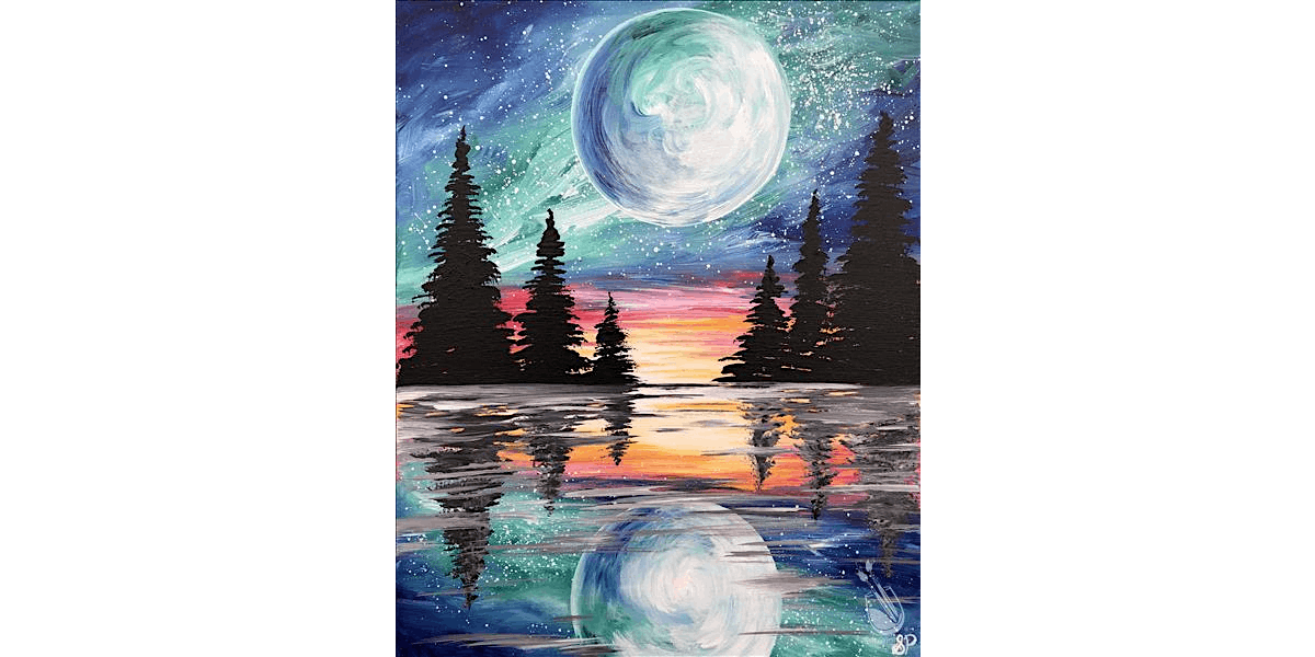 Celestial Sparkle and Moonlight - Paint and Sip in Houston | Classpop!™, 19 August | Event in Baytown | AllEvents