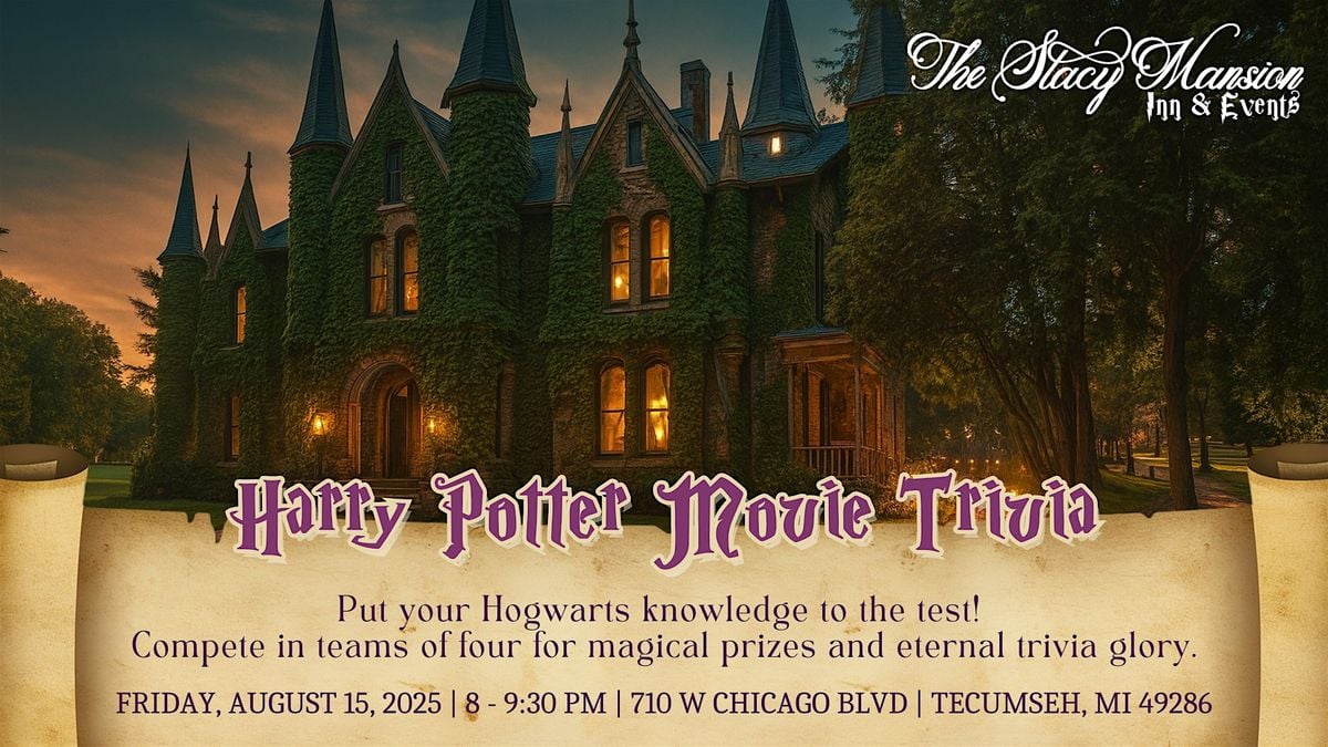 Wizarding Weekend: Harry Potter Movie Trivia, 15 August | Event in Tecumseh | AllEvents