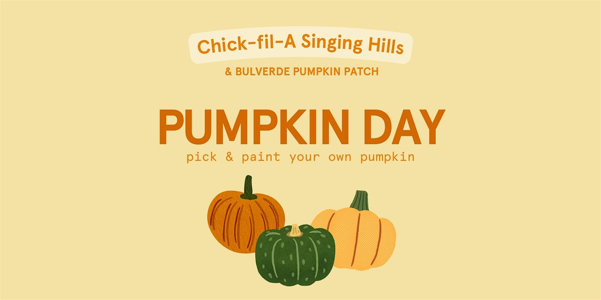 Pumpkin Day at Chick-fil-A | pick & paint your own pumpkin, 25 October | Event in Spring Branch | AllEvents