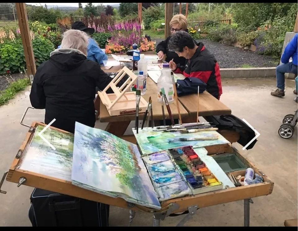 Fairbanks Watercolor Society Memorial Day Paint Out, Olnes Pond