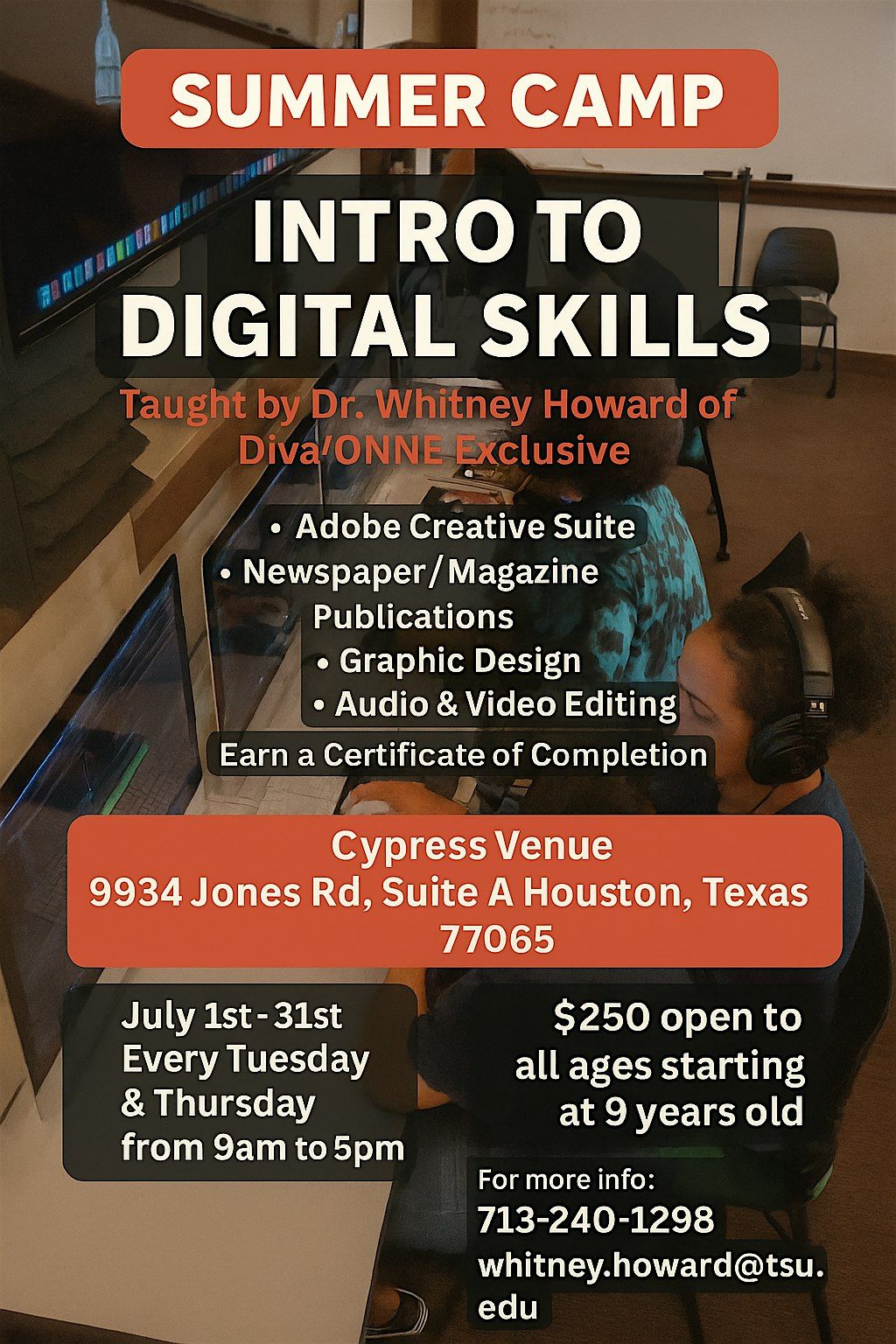 30 day  - Summer Camp Intro to Digital Skills, 1 July | Event in Houston | AllEvents