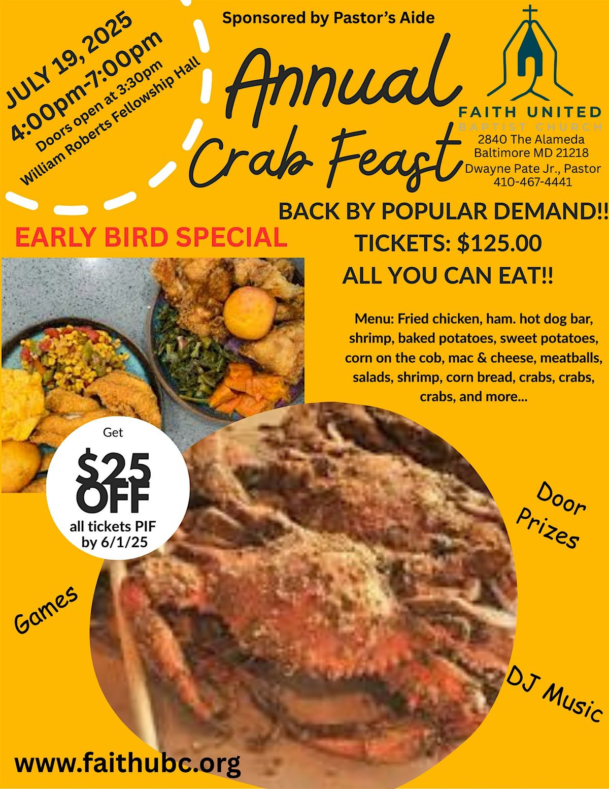 Annual Crabfeast, 19 July | Event in Baltimore | AllEvents