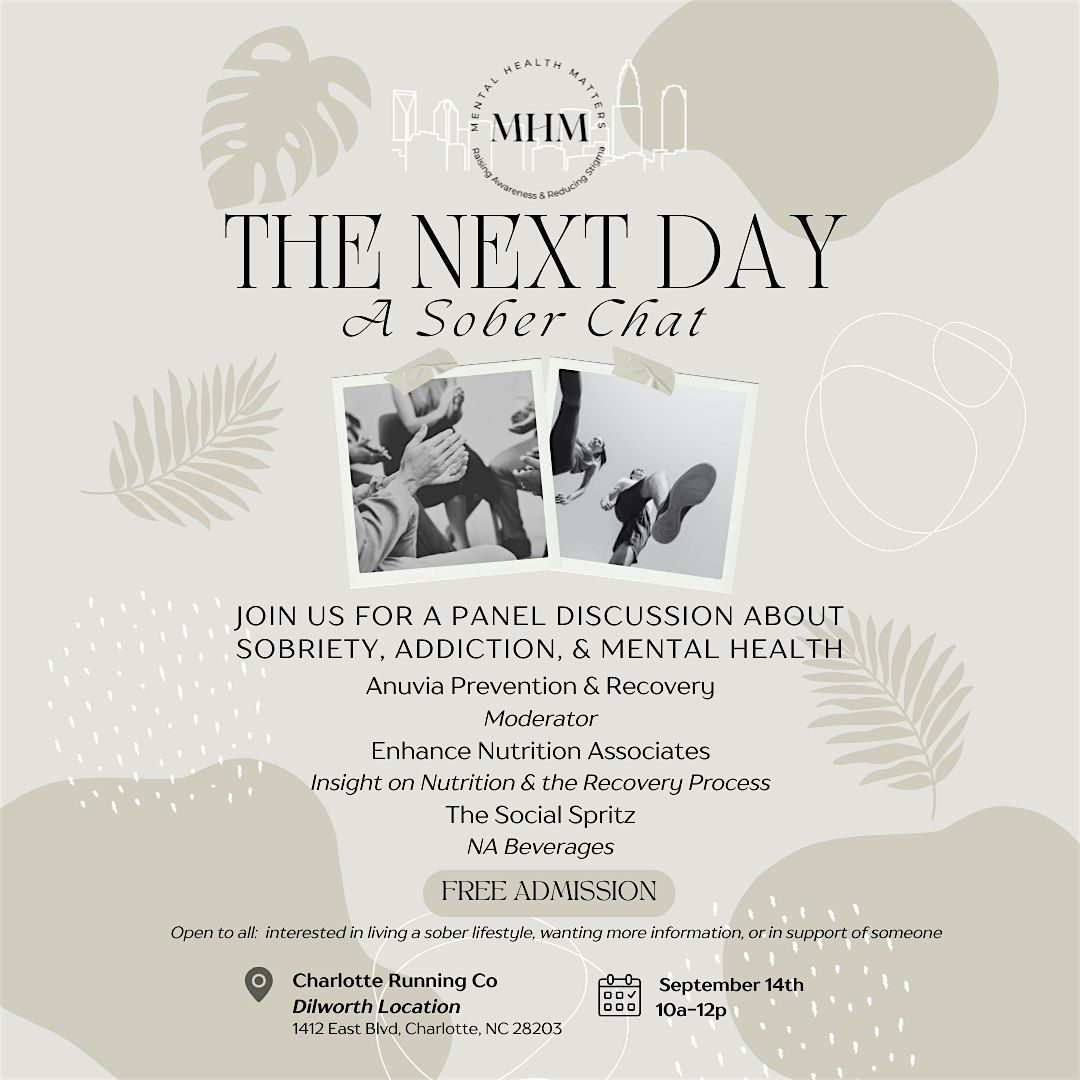 The Next Day: A Sober Chat, 14 September | Event in Charlotte | AllEvents