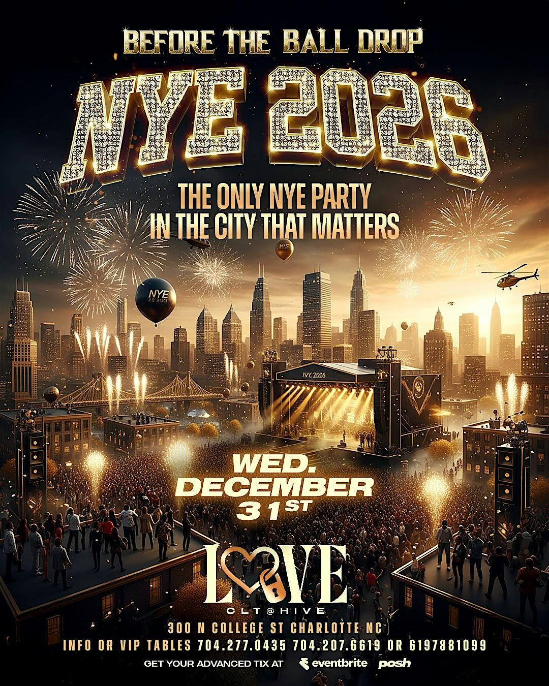 BEFORE THE BALL DROPS @ LOVE, 31 December | Event in Charlotte | AllEvents