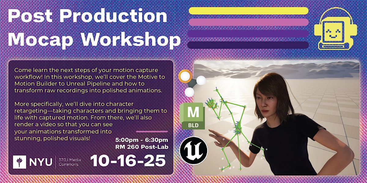 Mocap Post-Production Workshop, 16 October | Event in Brooklyn | AllEvents