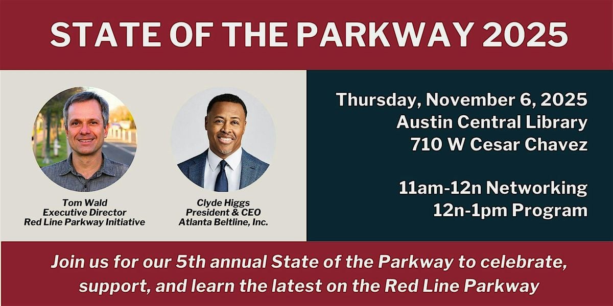 State of the Parkway 2025, 6 November | Event in Austin | AllEvents