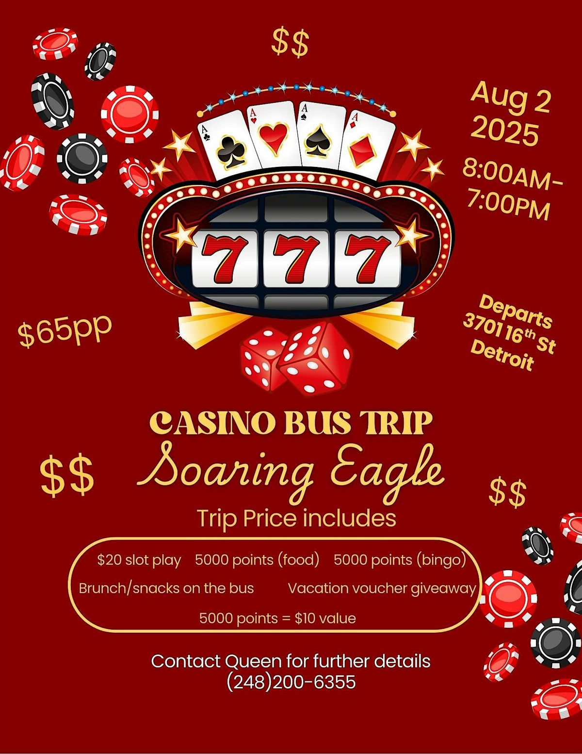 Soaring Eagle Casino Trip, 2 August | Event in Mount Pleasant | AllEvents