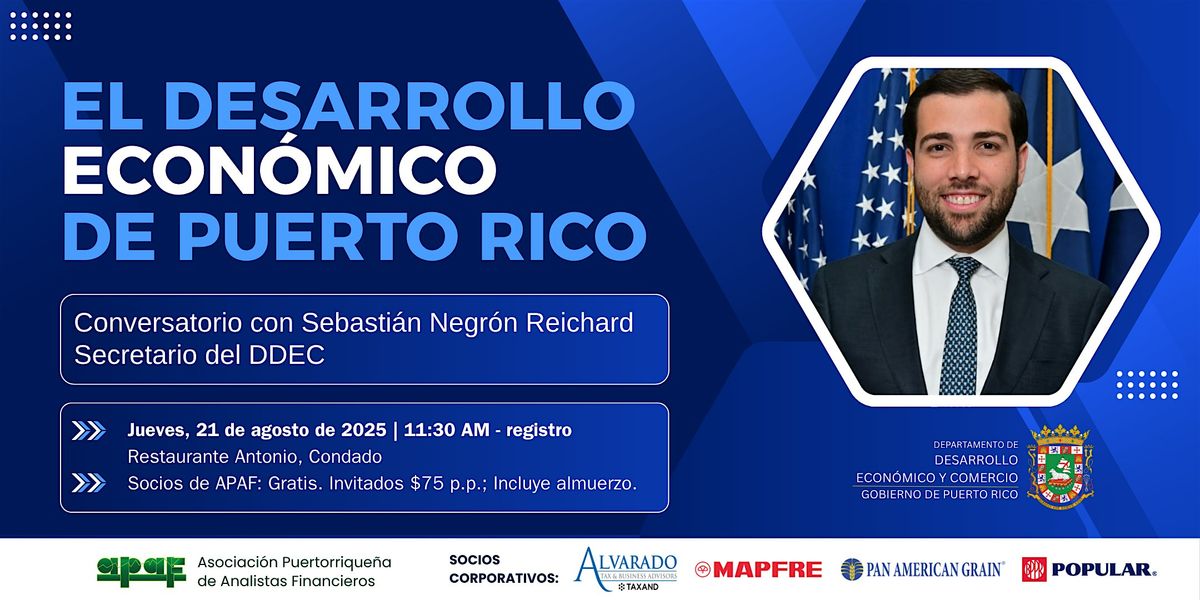 El desarrollo económico de Puerto Rico, 21 August | Event in San Juan | AllEvents