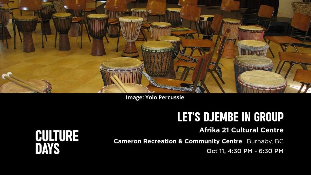 LET'S DJEMBE IN GROUP, 11 October | Event in Burnaby | AllEvents