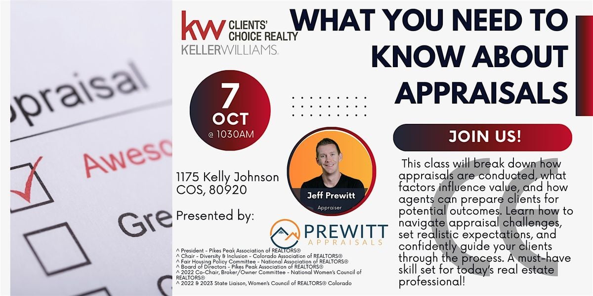 What you need to know about Appraisals, 7 October | Event in Colorado Springs | AllEvents