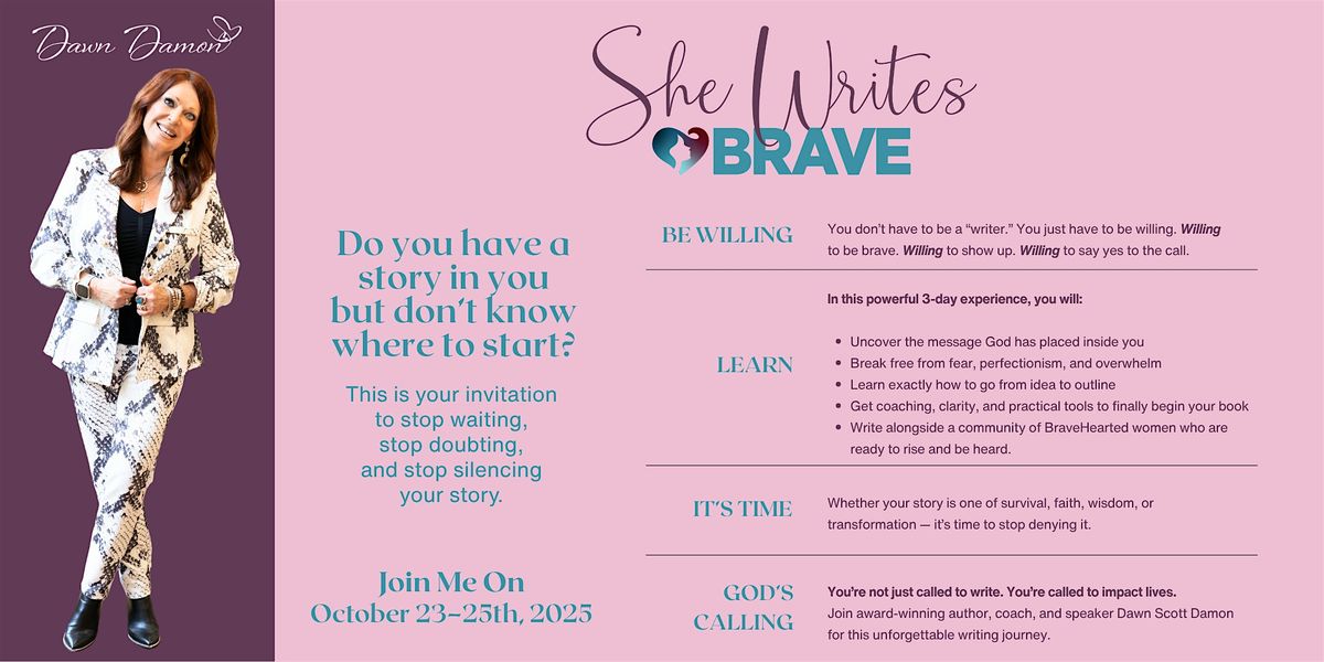 She Writes Brave: From Idea to Outline, 23 October | Event in Grand Rapids | AllEvents