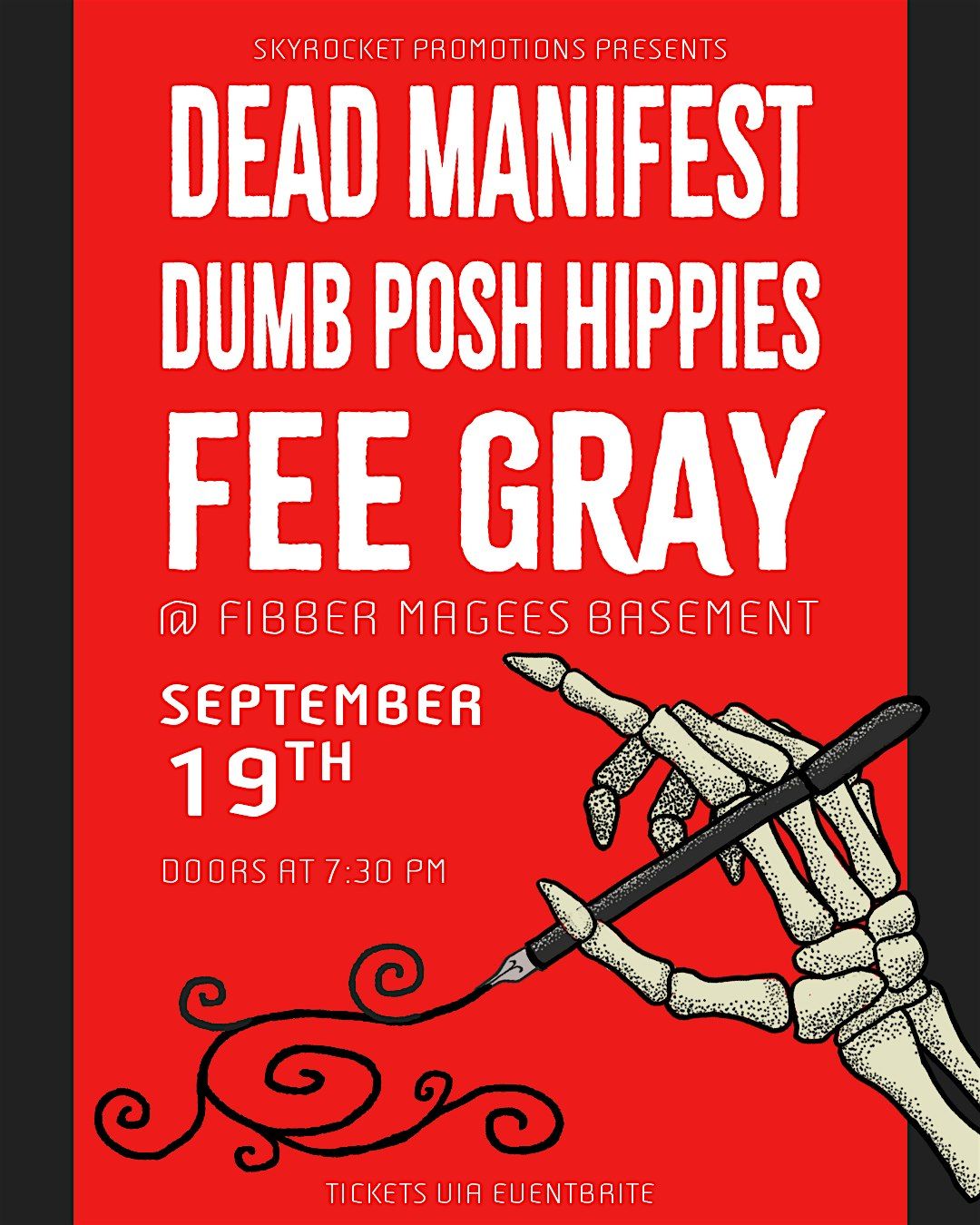 Dead Manifest - Dumb Posh Hippies - Fee Gray, 19 September | Event in Dublin 1 | AllEvents