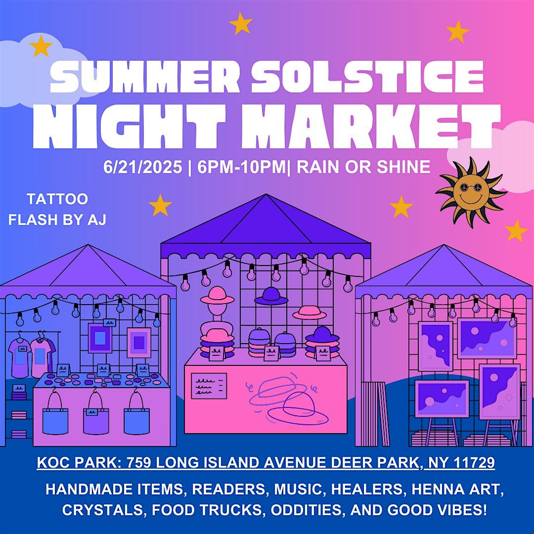 NYSF Summer Solstice Night Market, 21 June | Event in Deer Park | AllEvents