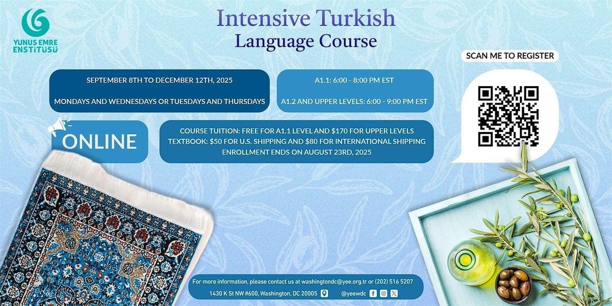 Intensive Turkish Language Course, 8 September | Event in Washington | AllEvents