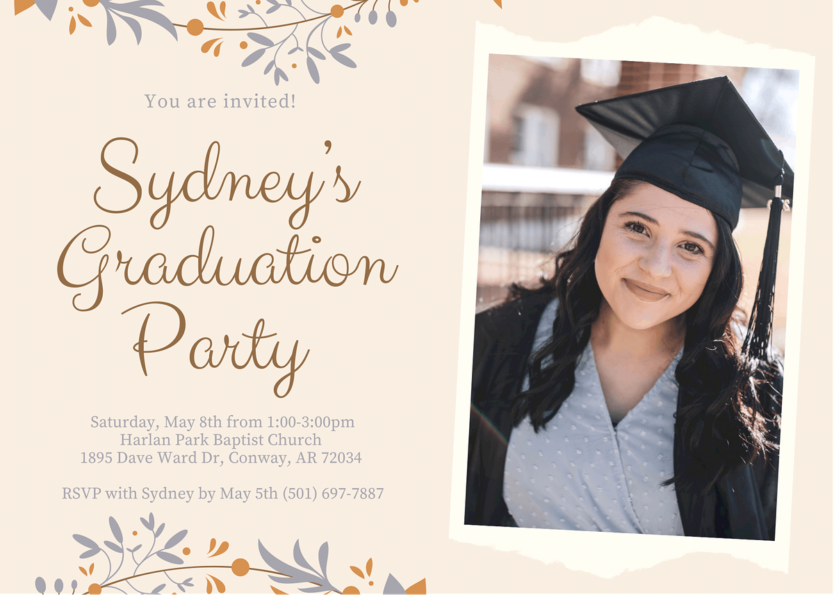 Sydney S College Graduation Party Harlan Park Baptist Church Conway May 8 2021 Allevents In Conway Graduation 2022