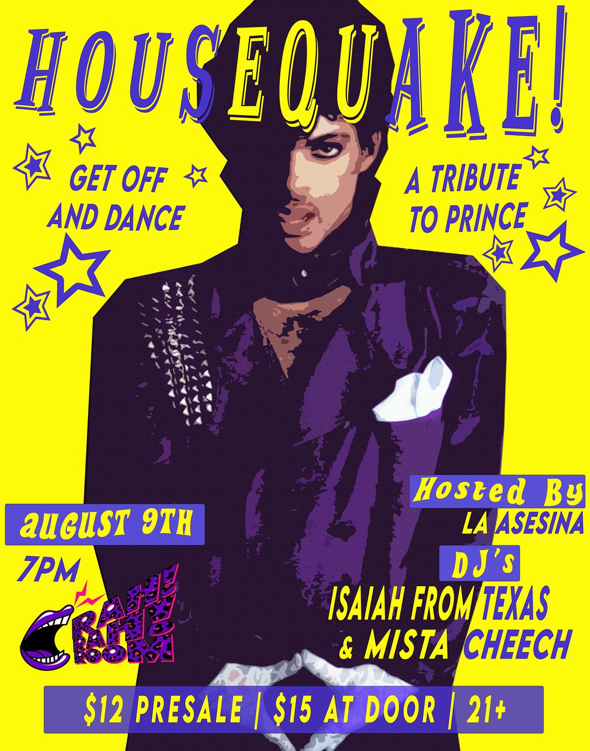 Housequake! A tribute to Prince, 9 August | Event in San Antonio | AllEvents