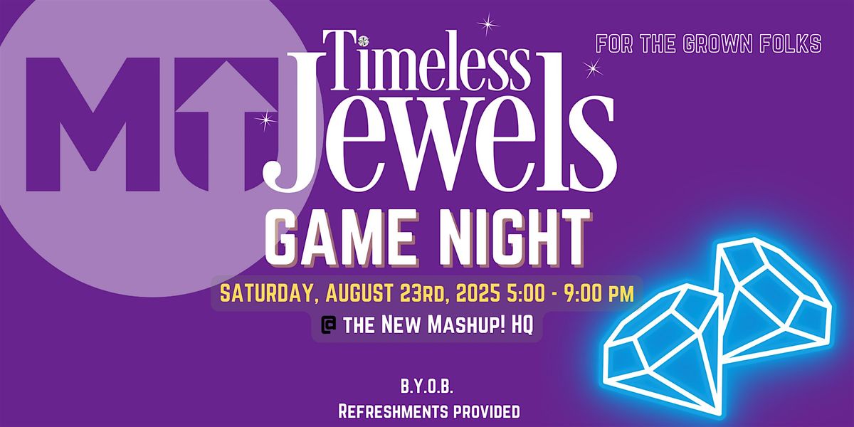 Timeless Jewels Game Night, 23 August | Event in Nashville | AllEvents