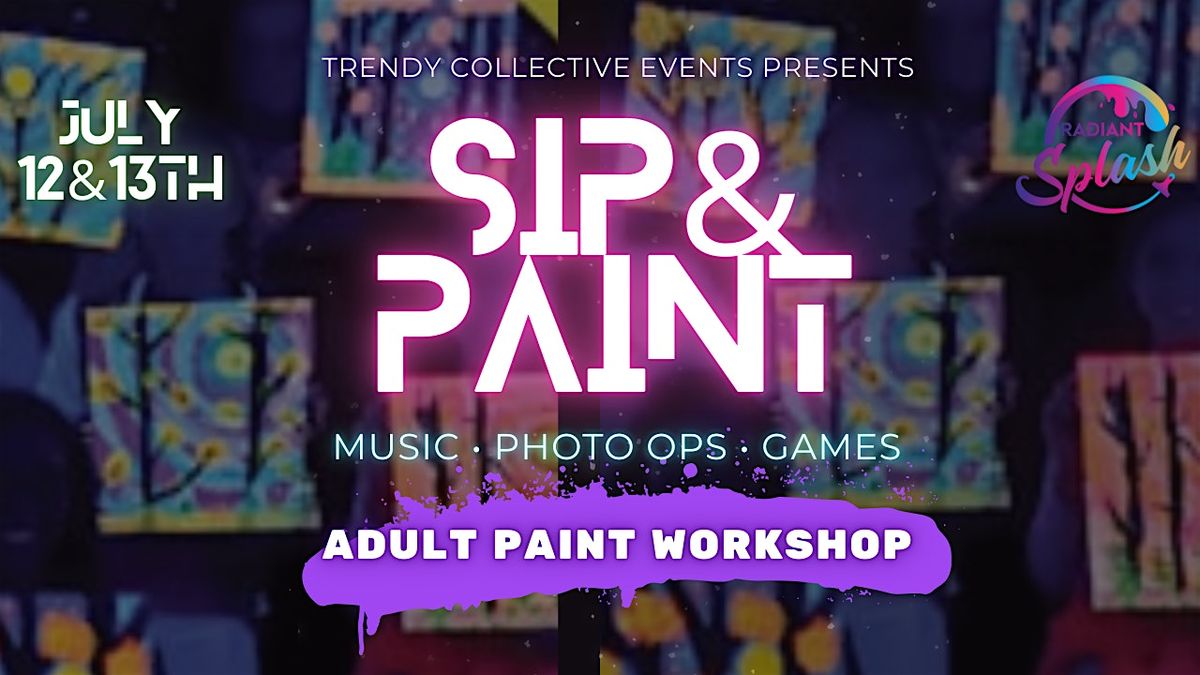 Radiant Splash: Sip & Paint Workshop, 12 July | Event in Nashville | AllEvents