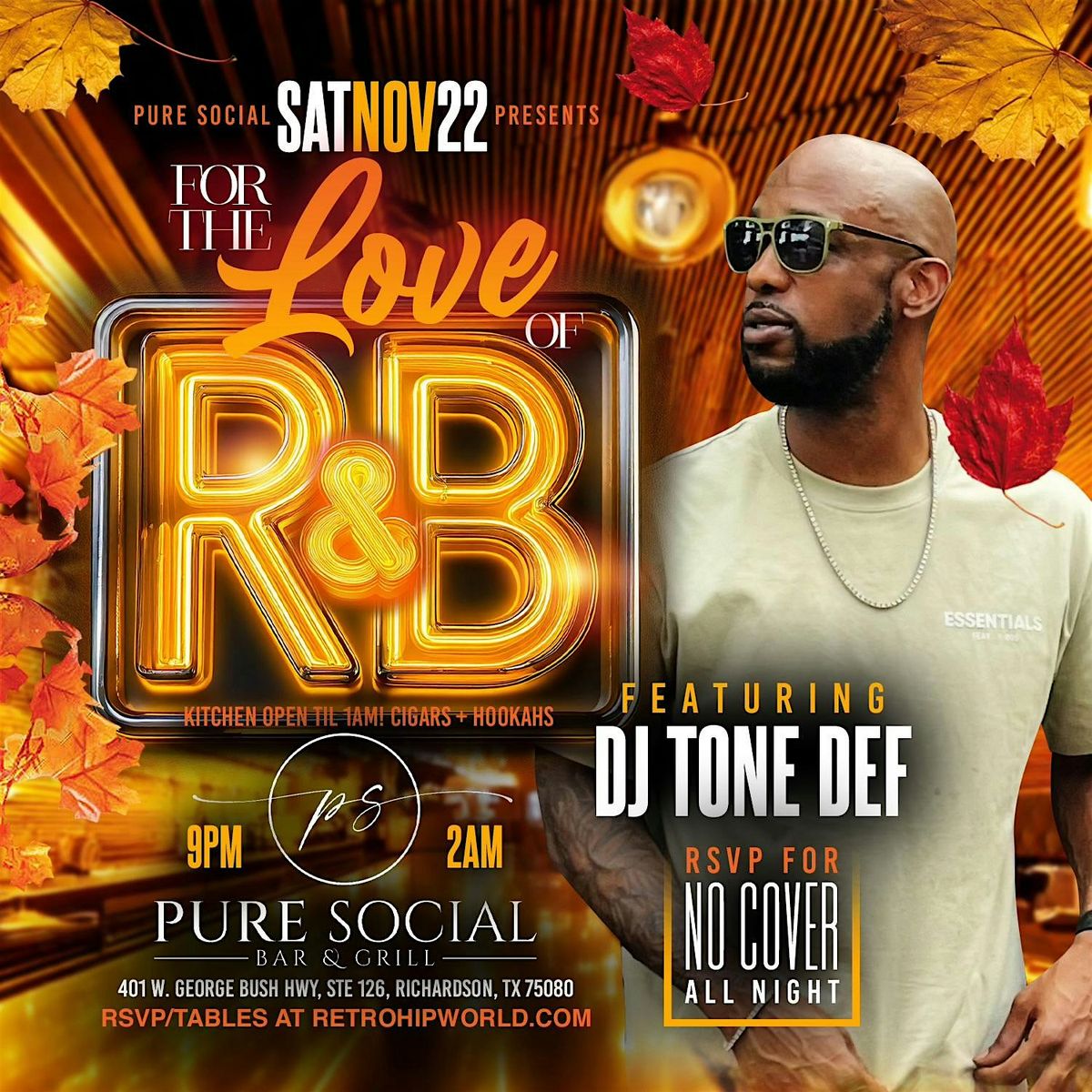 For The Love of R&B Saturday with DJ TONE DEF, 22 November | Event in Richardson | AllEvents