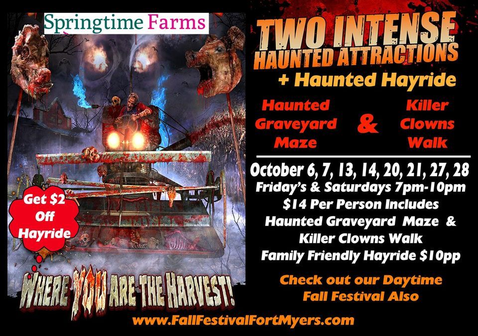 Fall Festival & Haunted Night (3 Haunts)at Springtime Farms in North