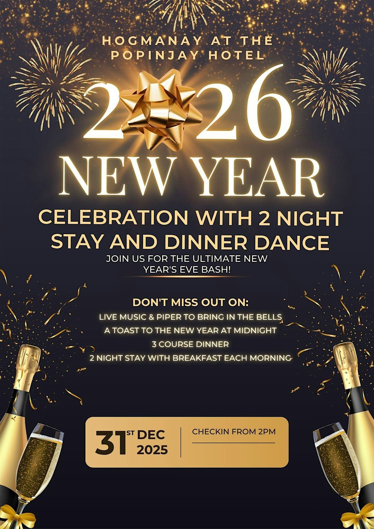 Hogmany dance and Overnight stay for 2, 31 December | Event in Carluke | AllEvents