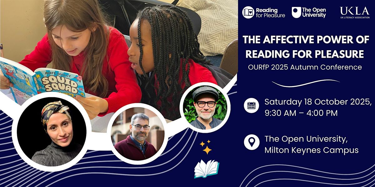 The Affective Power of Reading for Pleasure, 18 October | Event in Kents Hill | AllEvents