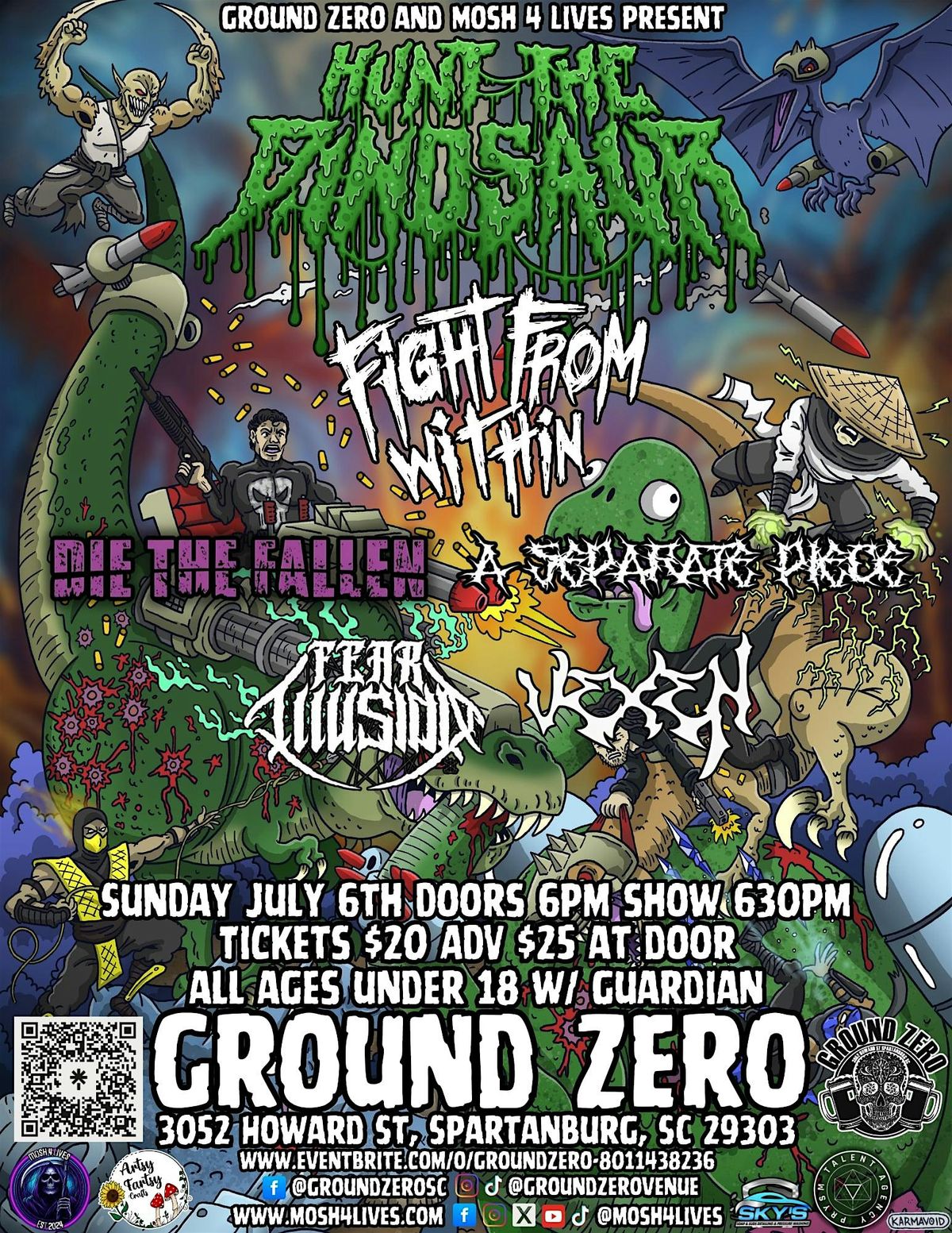 Hunt the Dinosaur, Fight From Within, 6 July | Event in Spartanburg | AllEvents