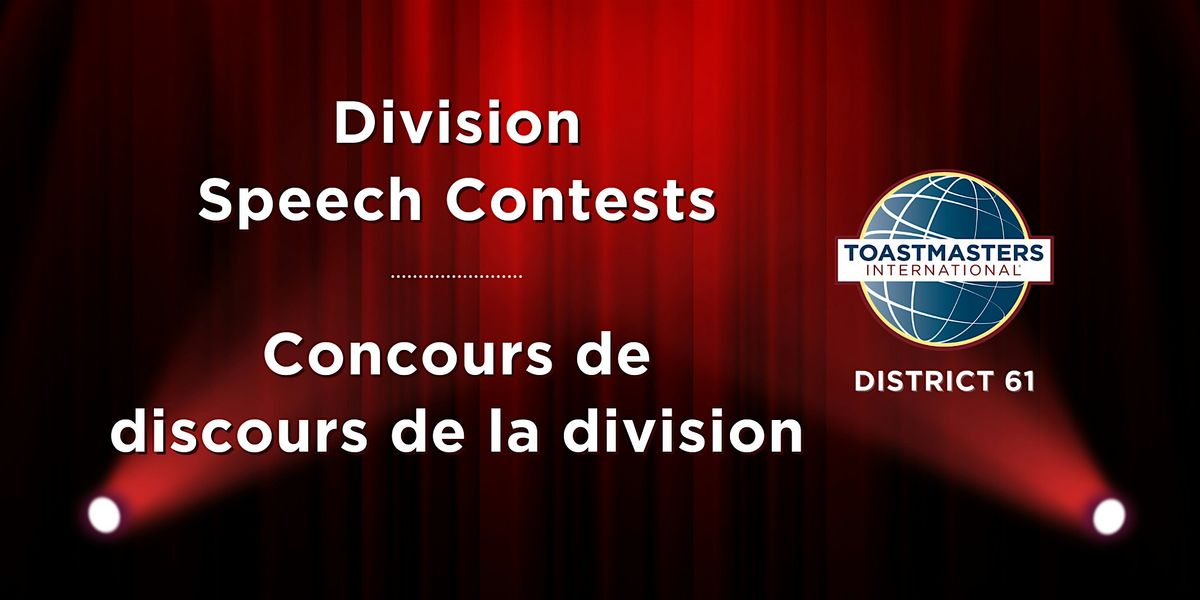 Toastmasters District 61 Division G Speech Contests (EN+FR), 15 November | Event in Montréal | AllEvents