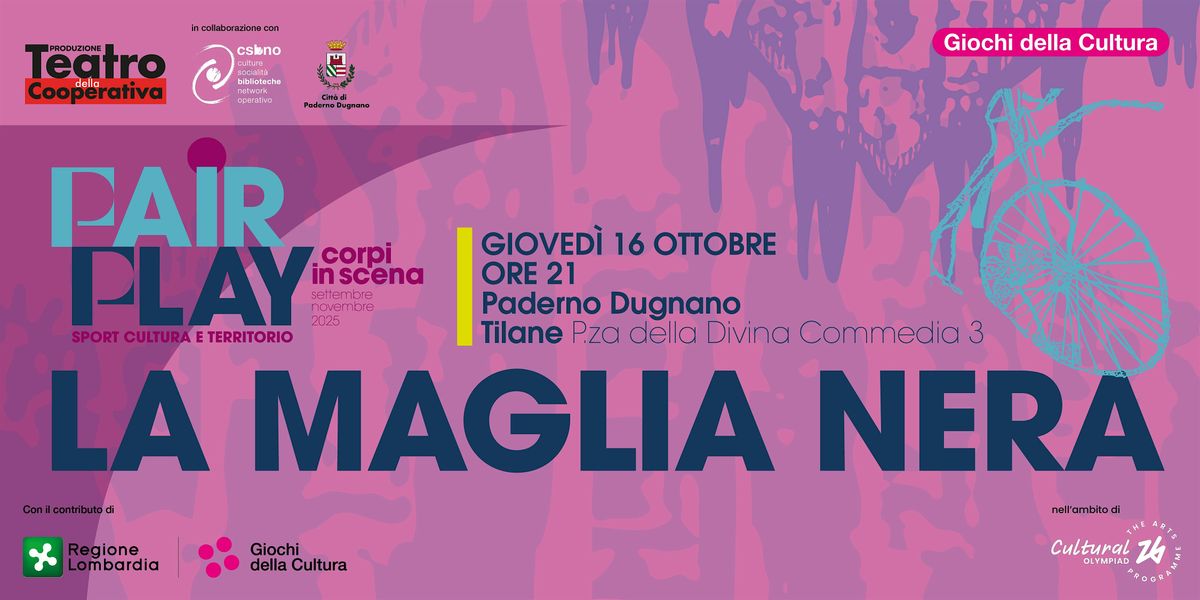 La maglia nera // reading teatrale di Matteo Caccia, 16 October | Event in Paderno Dugnano | AllEvents