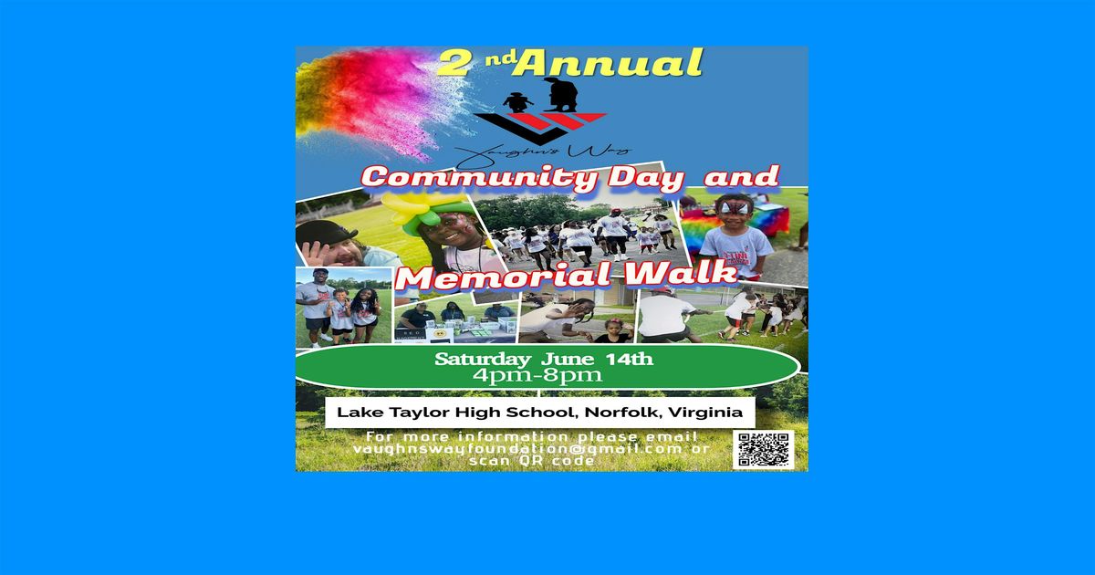 Copy of Vaughn's Way 2nd Annual Community Day and Memorial Walk, 14 June | Event in Norfolk | AllEvents